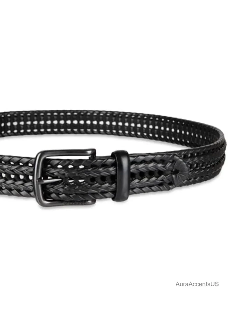 Men's Braided Belt Fully Adjustable Lace Design Leather Polyester